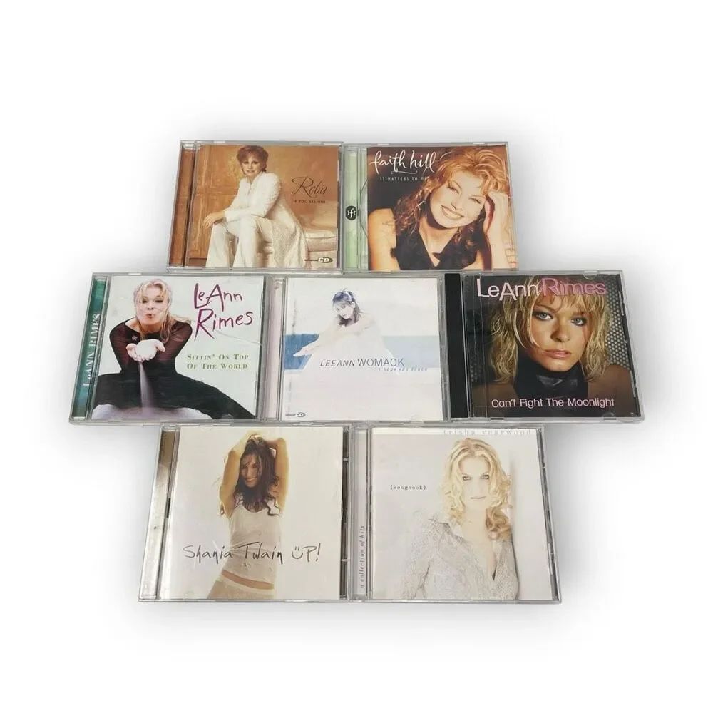 Vintage CD Lot of 6 Country Music Women Artists Reba Trisha Faith Shania LeAnn